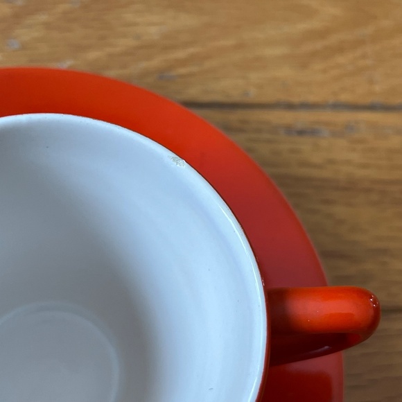 Vintage Orange Western Germany MCM Teacup and Saucer - Picture 4 of 8